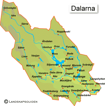 Dalarna Karta Sverige | Sverigekarta